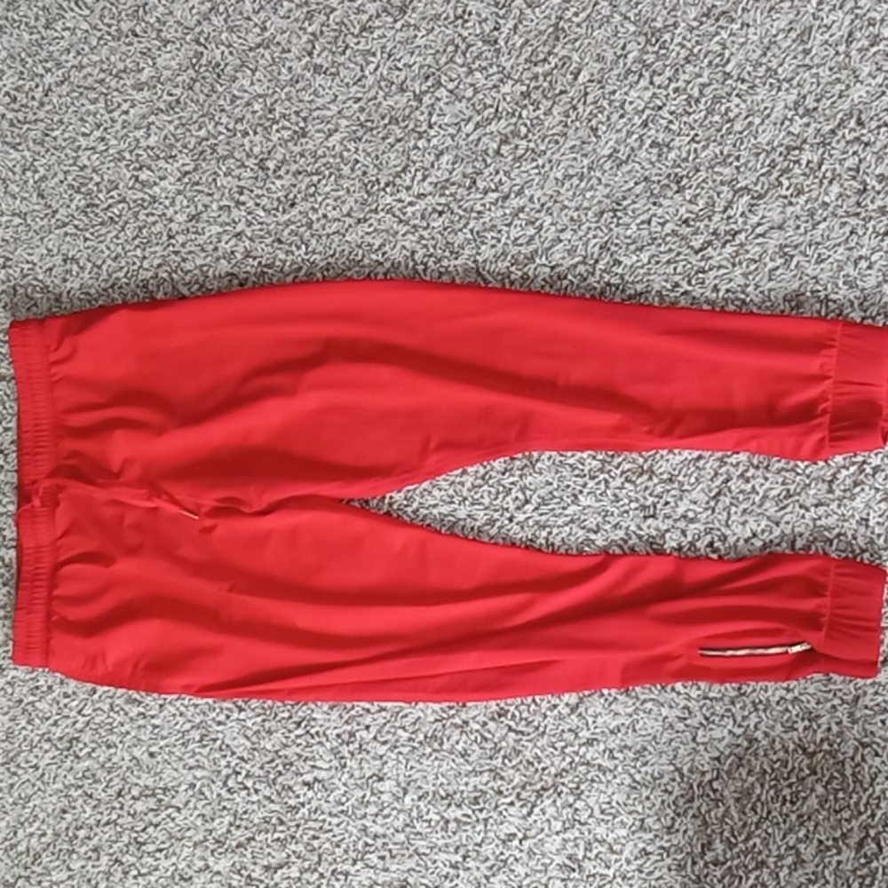 Zyia Red Everywhere Zipper joggers